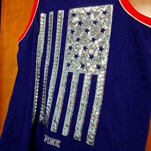 PINK Sequin American Flag